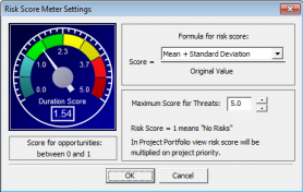 ProjectRiskScoreSettings Risk Score Meter settings
