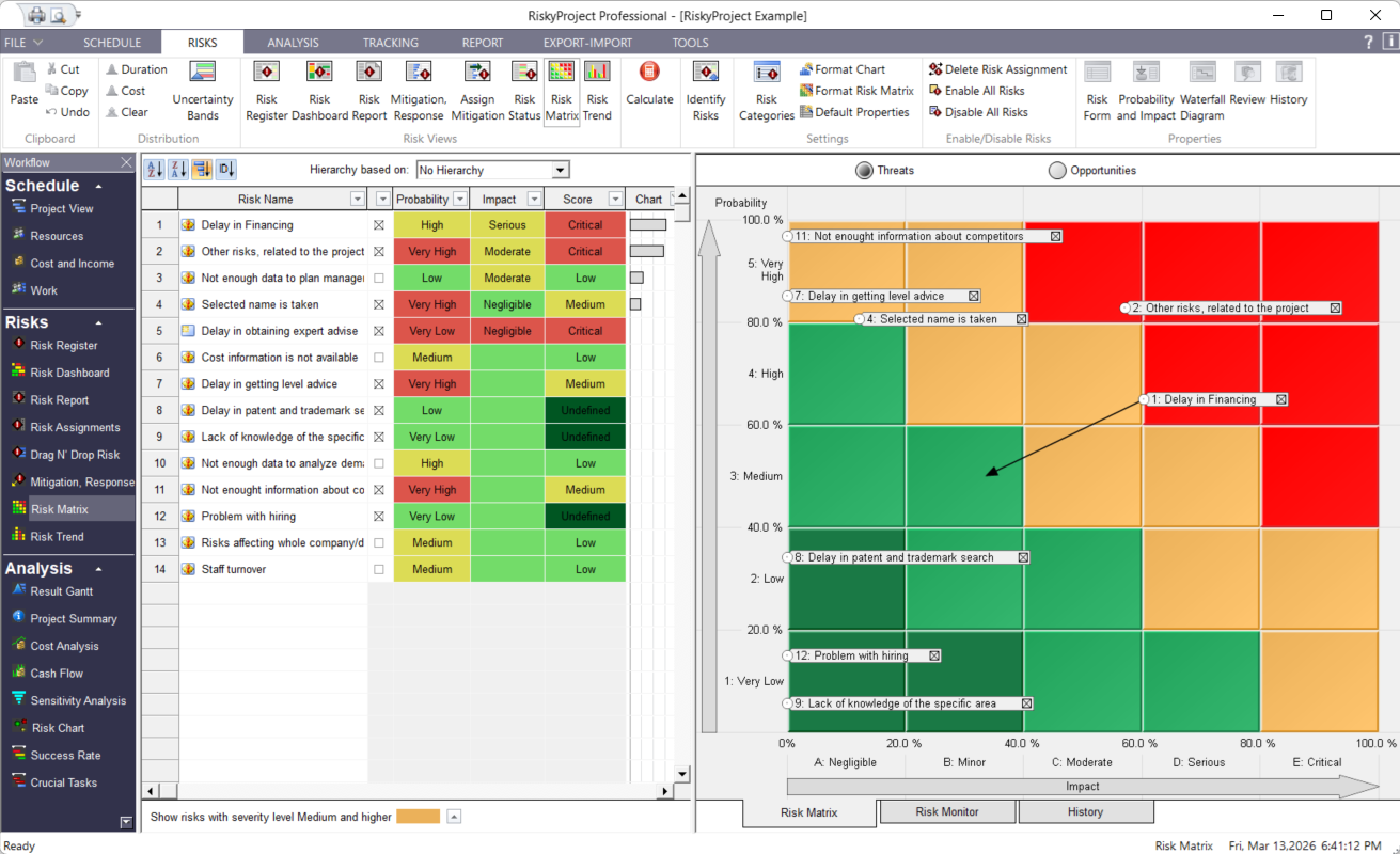 RiskyProject Professional: Risk Matrix
