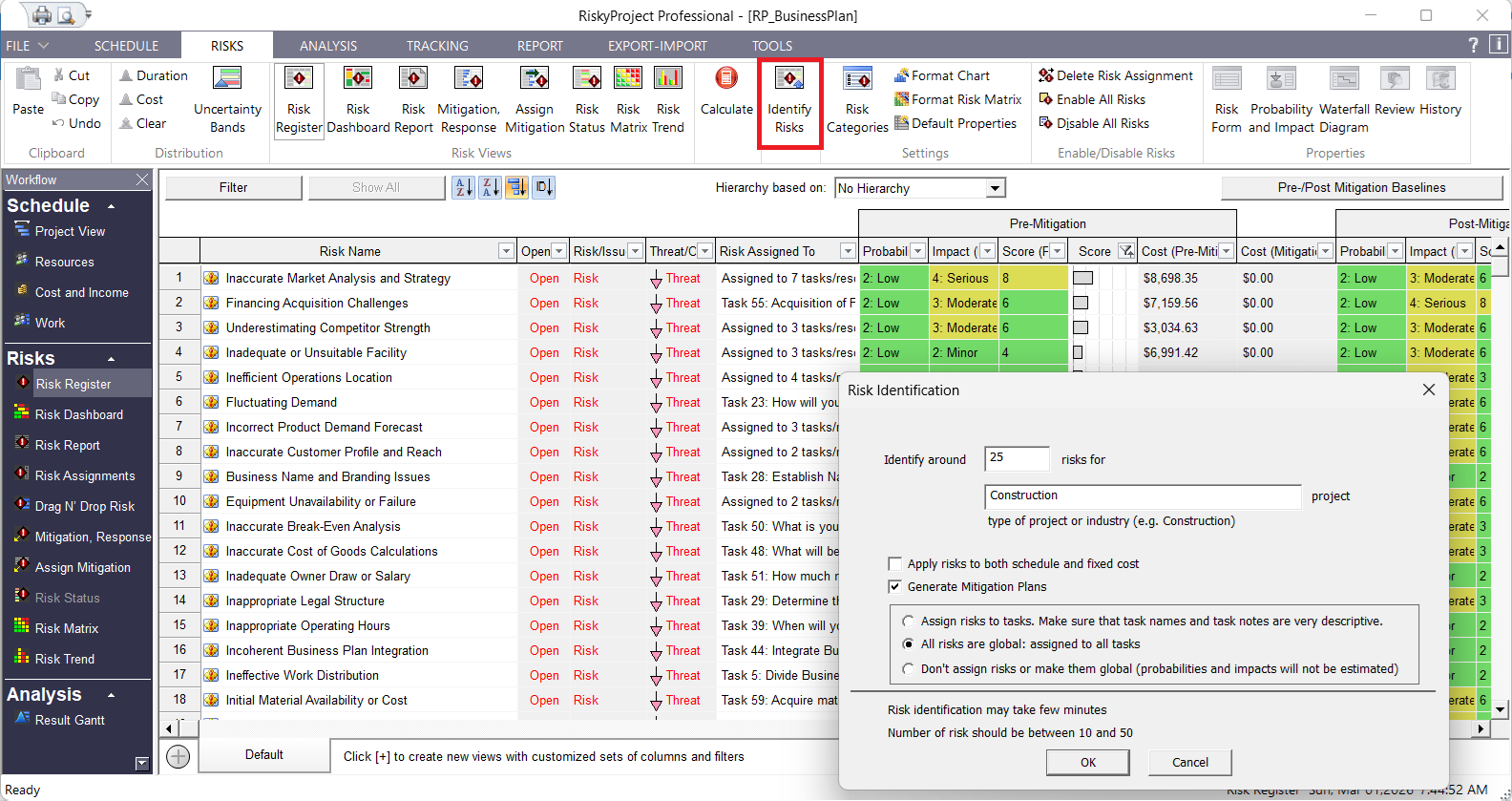 RiskyProject v8 Risk Identification RiskyProject v8 Risk Identification