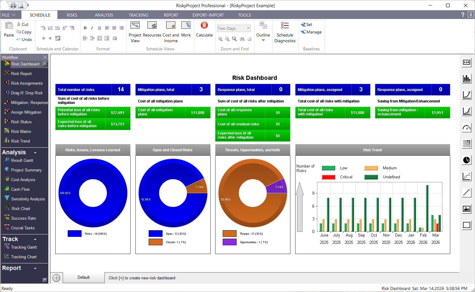 RiskyProject Overview: Customizable Risk Dashboard RiskyProject Overview: Customizable Risk Dashboard